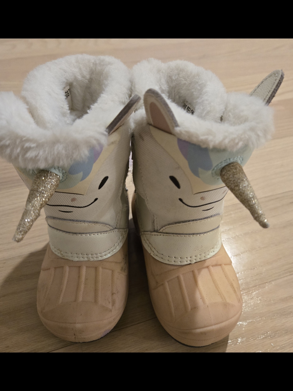 Target Little Kids Faux Fur Lined Boots in Cream